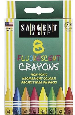Sargent Art® Fluorescent Crayons, 8/Box