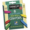 Sargent Art® Flatsiders Non-Roll Crayons, 8/Box