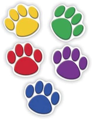 Teacher Created Resources Accents, Colorful Paw Print