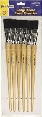 Chenille Kraft® Long Handle Easel Brushes; 6/Set