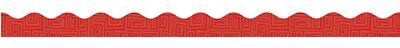 Teachers Friend Scalloped Trimmers; Red Graphic Pattern