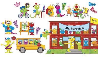 Teachers Friend Bulletin Board Sets; Monsters, Back to School