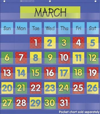 The Teacher Store TF5402 Friend Calendar Dates Pocket Chart Add-Ons, Assorted
