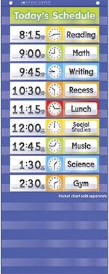 Scholastic - Teachers Friend TF5405 Schedule Cards Pocket Chart Add-ons