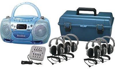 Hamilton™ Audio Visual 6-Person USB, CD & Cassette Listening Center with Deluxe Headphones