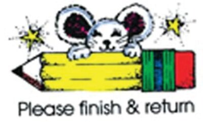 Please Finish & Return Sweet-Arts Artistic Rubber Stamp