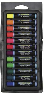 Oil Pastels, 12 piece set, Fluorescent
