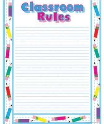 Classroom Rules Classroom Essentials Chart