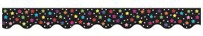 Poppin Patterns® Borders, Stars on Black