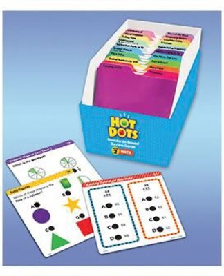 Hot Dots Standards-Based Math Review Cards, Grades 2 (2501)