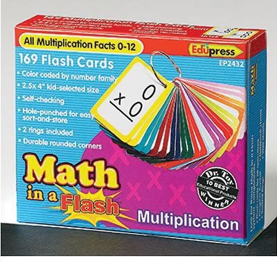 Math in a Flash Flashcards: Multiplication for Grades 3-12, 169 Pack (EP-2432)