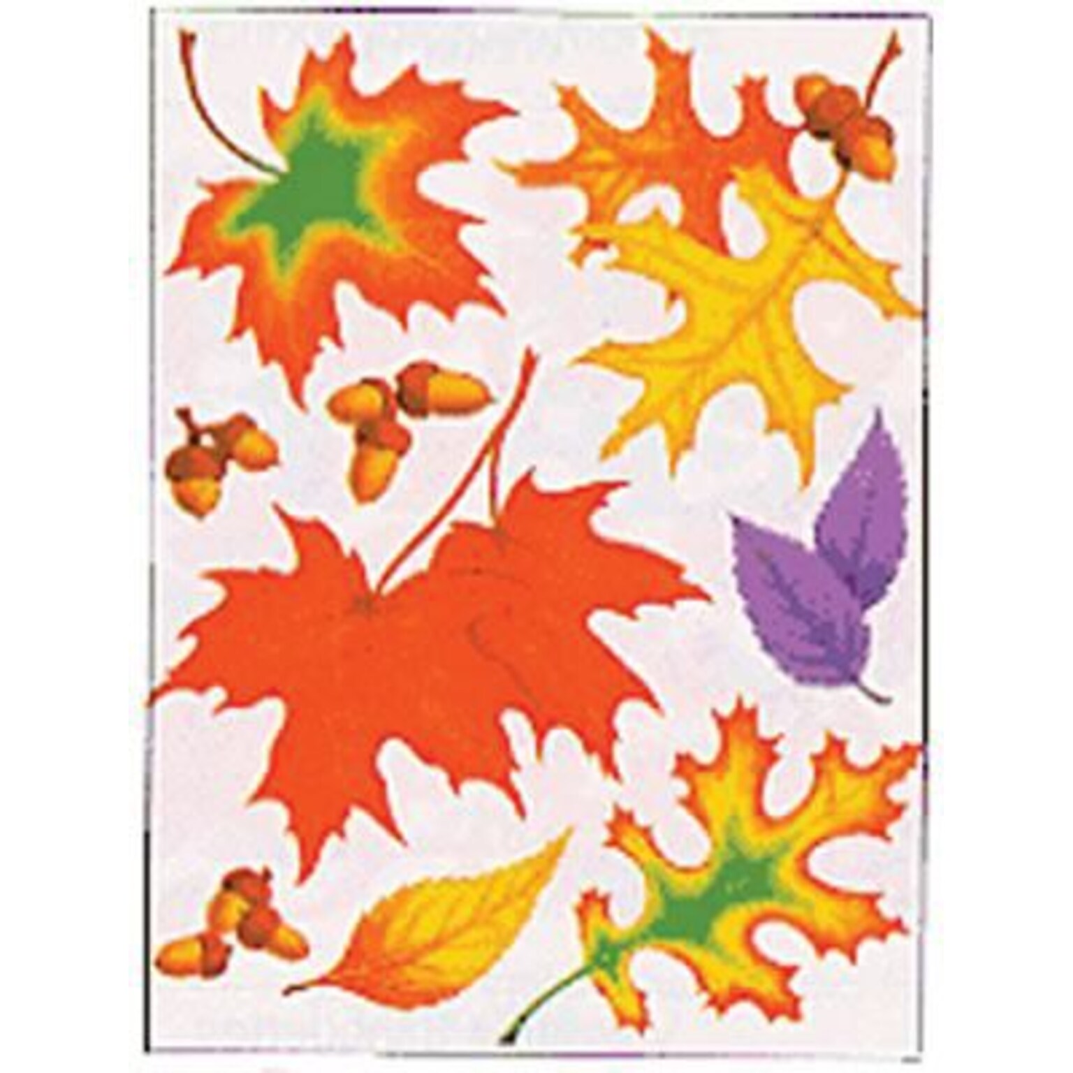 Fall Leaves Window Clings, 12 x 17, 2/Bd