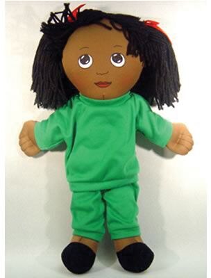 Childrens Factory® African American Black Girl In Sweat Suit Soft Ethnic Doll, 14 (FPH733)