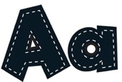 Frog Street® Fun Font Stitch Letter, 4, Black, 1 Set