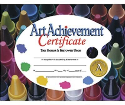 Hayes Art Achievement Certificate, 8.5 x 11, Pack of 30 (H-VA570)