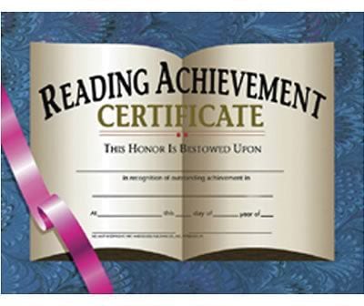 Hayes Reading Achievement Certificate, 8.5 x 11, Pack of 30 (H-VA577)