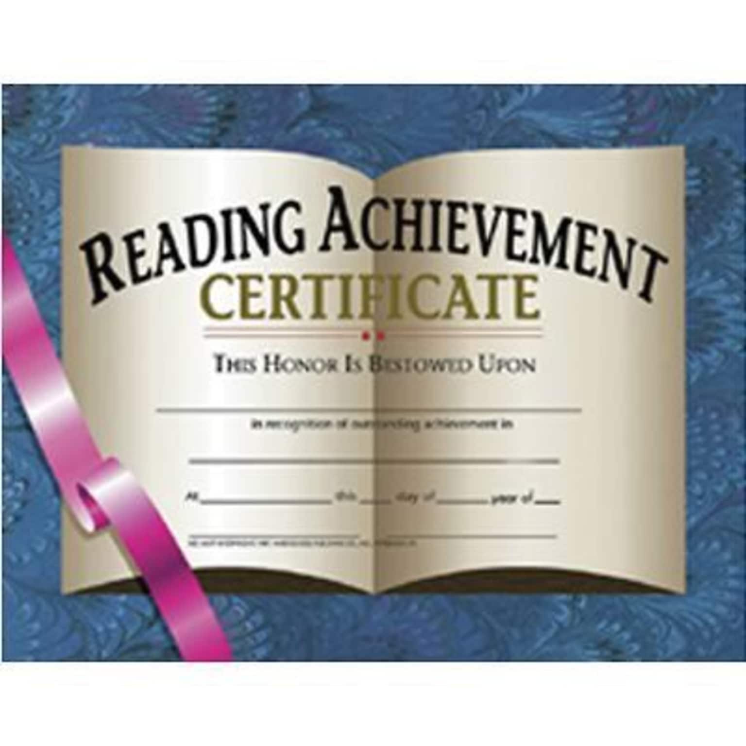 Hayes Reading Achievement Certificate, 8.5 x 11, Pack of 30 (H-VA577)