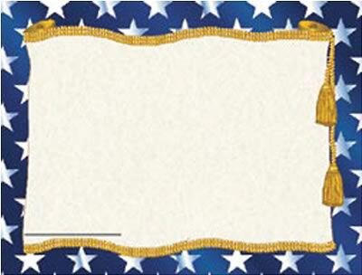 Hayes® 8 1/2 x 11 Certificate, Stars Border