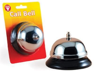 Hygloss Metal Desk Call Bell, 3.5 Base, Silver (HYG61500)