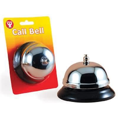 Hygloss Metal Desk Call Bell, 3.5 Base, Silver (HYG61500)