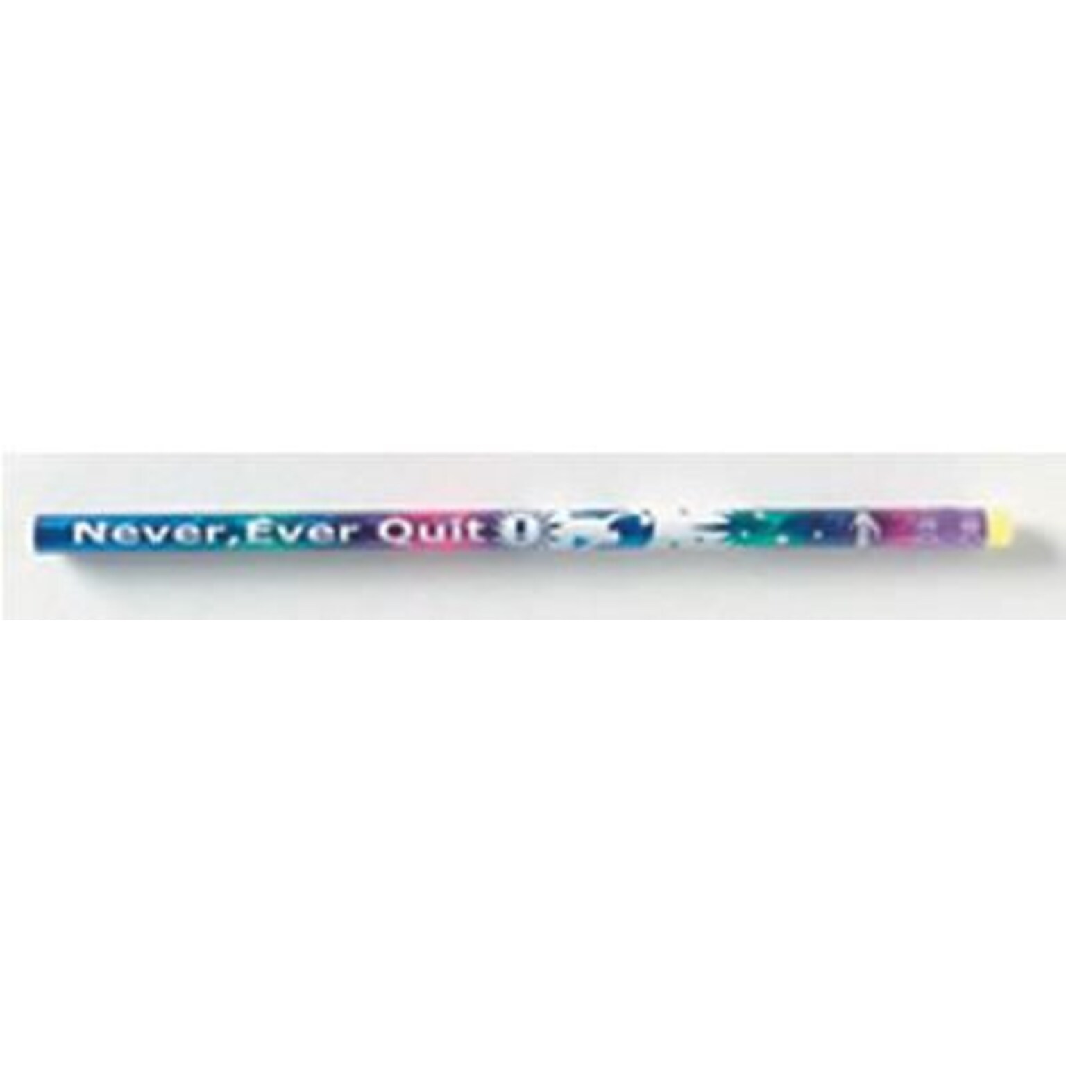 J.R. Moon Never, Ever Quit Motivational Pencil, Pack of 12 (JRM7472B)