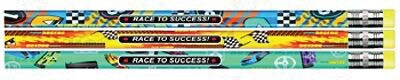 J.R. Moon Race To Success Assortment Motivational Pencil, Pack of 12 (JRM52064B)