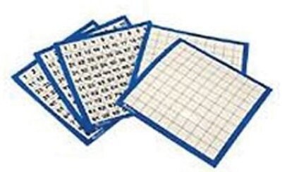 Learning Resources Laminated Hundred Boards, Pack of 10 (LER0375)