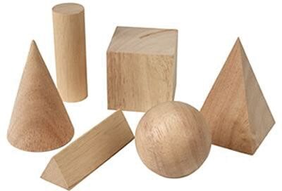 Wood Basic Geometric Solids (Set/6)