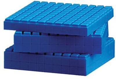 Interlocking Base Ten Flats, Set of 10