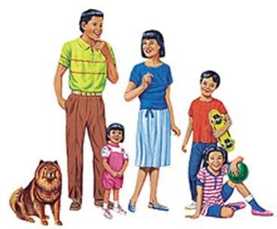 Multicultural Families Pre-Cut Flannelboard Set, 4 Families, 28 pieces