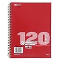 Mead® Spiral 3 Subject Notebook; Wide Ruled, 120/Sheets