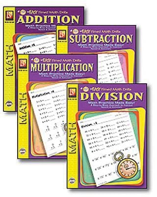 Easy Timed Math Drills: Set of 4