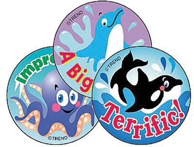 Trend Sea Animals/Blueberry Stinky Stickers, 60 ct. (T-6416)