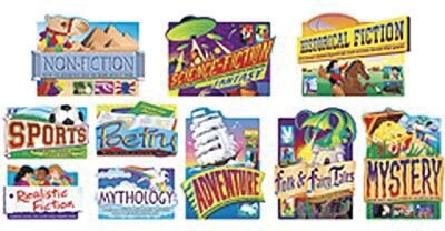 Reading Genres Bulletin Board Set, 10 pieces