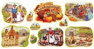 Bulletin Board Sets, First Thanksgiving