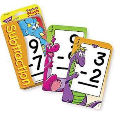 Subtraction 0-12 Pocket Flash Cards for Grades K-1, 56 Pack (T-23005)