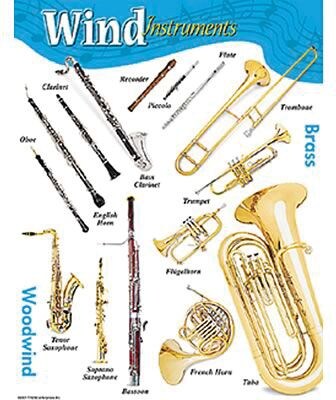 Wind Instruments Learning Chart