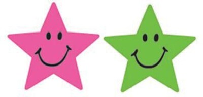 Trend Enterprises® SuperShapes Stickers, Star Smiles, 800/Pack, 2/Bd