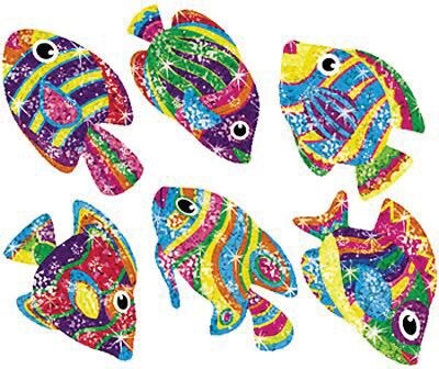 Trend Enterprises® Sparkle Stickers, Flashy Fish, 2/Bd