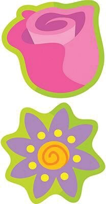 Trend Garden Flowers/Floral Stinky Stickers Mixed Shapes, 80 ct. (T-83024)