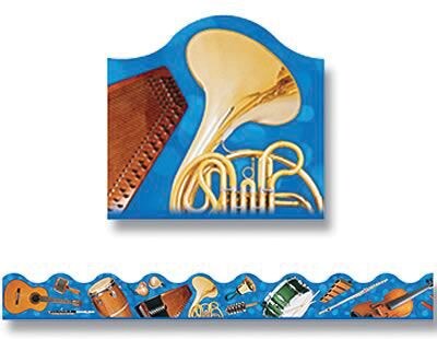 TREND T-92131 39 x 2.25 Scalloped Musical Instruments Terrific Trimmer, Multicolor