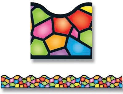 Trend Stained Glass Terrific Trimmers, 2.25 x 39, 6/Bundle (T-92136-6)