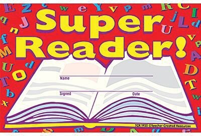 Teacher Created Resources Super Reader Awards, Pack of 25 (TCR1935)