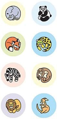Teacher Created Resources Zoo Animals Mini Stickers, Pack of 528 (TCR4080)