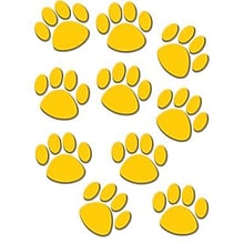 Teacher Created Resources 6 x 6 Gold Paw Prints Accents, 30 Pack (TCR4645)