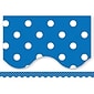 Teacher Created Resources® P-12th Grades Scalloped Bulletin Board Border Trim, Blue Mini Polka Dots, 2/Bd
