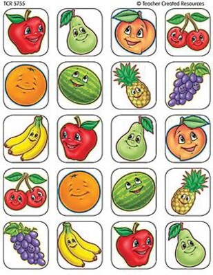 Teacher Created Resources Fruits Stickers, Pack of 120 (TCR5755)