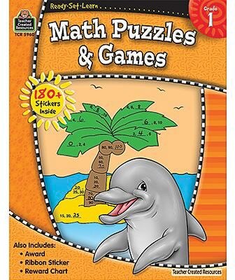 Ready•Set•Learn: Math Puzzles & Games, Grade 1