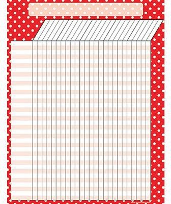 Teacher Created Resources Red Polka Dots Incentive Chart, 17 x 22 (TCR7661)