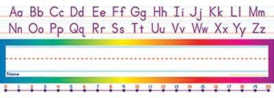 Scholastic Alphabet-Number Line Standard Name Plates, 4 x 12, 36/Set (TF-1528)